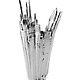 Areaware Chrome Brush Vase bright