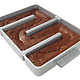 Baker's Edge Brownie Pan with freshly baked brownies