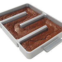 Baker's Edge Brownie Pan with freshly baked brownies