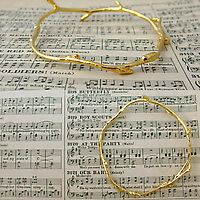 Erica Weiner Twig Bangle Bracelet 14k Gold Vermeil 