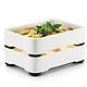 Stackable Oven-to-Table Cookware by Christian Bjorn two large trays with food