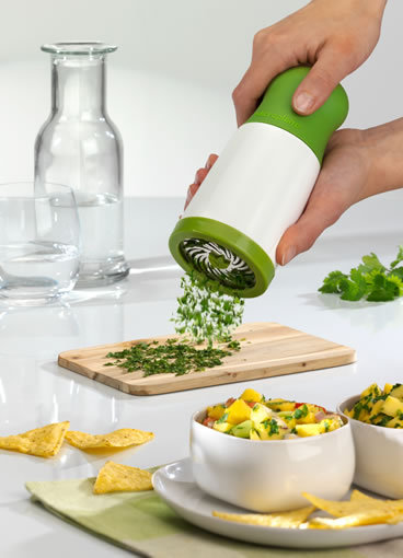 Microplane Herb Mill in use