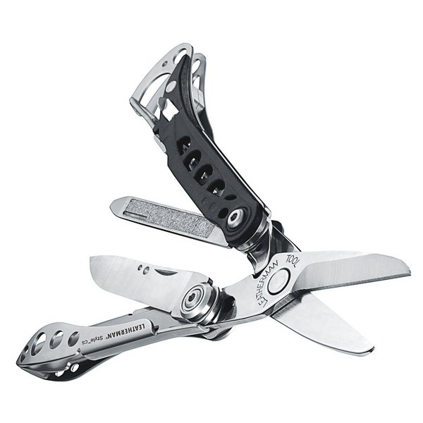 Leatherman 831207 Style CS Clip-On Multi-Tool with Scissors open at an angle