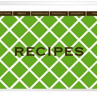 Green Lattice Recipe Box by Jack and Lulu 4