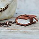 Black Spot Book Necklace brown on side