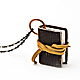 Black Spot Book Necklace dark with yellow wrap