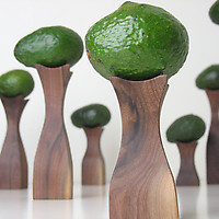 The Stand Fruit and Vegetable Display by A Mischievous Marriage walnut with avocados detail