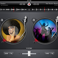 djay for iPad main screen