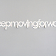 Quote Hook by Blend Design Keep Moving Forward white