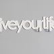 Quote Hook by Blend Design Live Your Life white