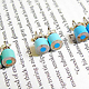 Color Pencil Stud Earrings by HuiYi Tan blue set