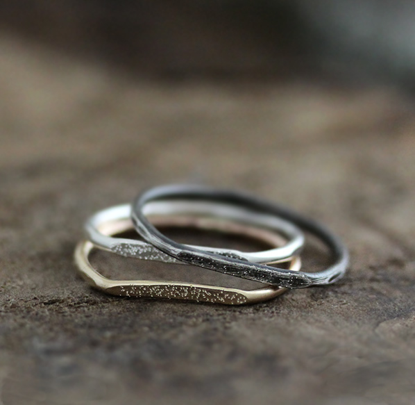 Signet Stardust Ring by Andrea Bonelli three colors