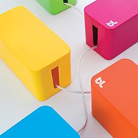Bluelounge CableBox Mini in various colors with cords