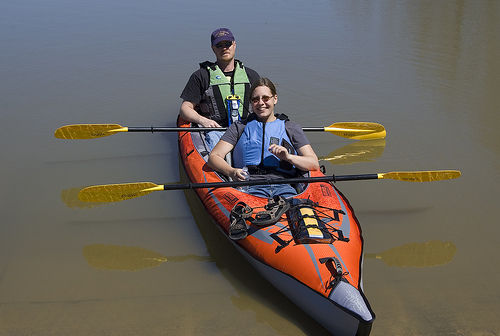 Convertible Inflatable Kayak for 1 or 2 4