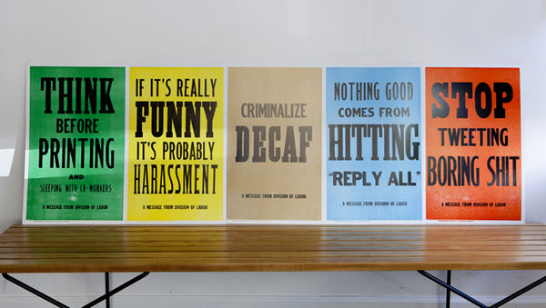 New Rules of Work Poster Set by Division of Labor 1