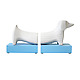 Jonathan Adler Dachshund Bookend Set Blue