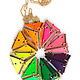 Leather Triangle Necklace by EABurns 6