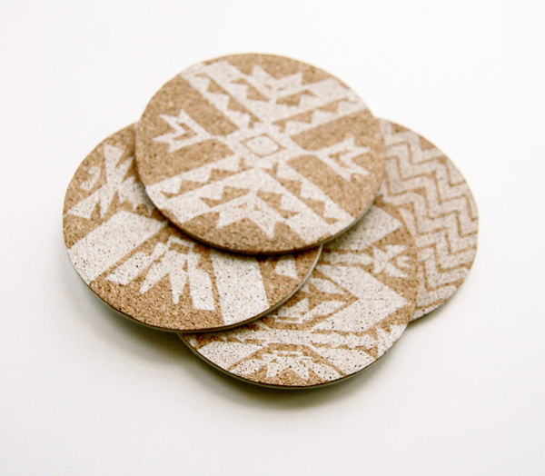 Mojave Cork Letterpress Coasters – Set of 4 6