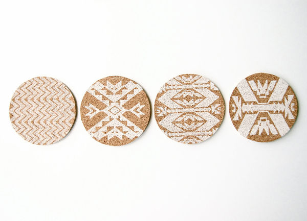 Mojave Cork Letterpress Coasters – Set of 4 6