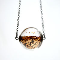 Glass Globe Glitter Necklace 3