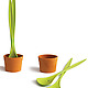 Salad Plant Serving Tongs