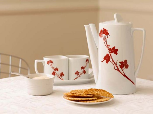 Two for Two Teapot Set by Marla Dawn with cookies