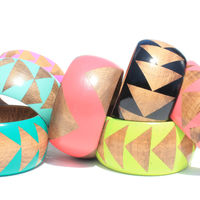 Stained Wood Bangles by Voz 22