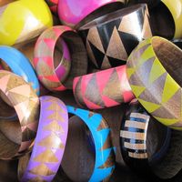 Stained Wood Bangles by Voz 4