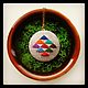 Golden Triangle Cross Stitched Pendant Necklace by Gamma Folk 2