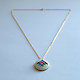 Golden Triangle Cross Stitched Pendant Necklace by Gamma Folk 6