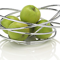 Black and Blum Fruit Loop Bowl with green apples