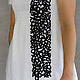 Veer Uppercase Scarf black on white dress