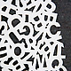 Veer Uppercase Scarf white on grey detail