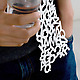 Veer Uppercase Scarf white on guy detail