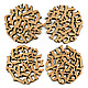 Bamboo Type Coasters Set of 4