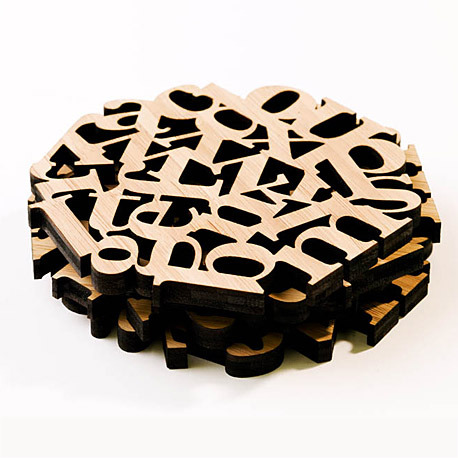 Bamboo Type Coasters stack
