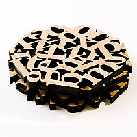 Bamboo Type Coasters stack
