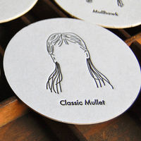 Mullet Letterpress Coasters – Set of 8 1