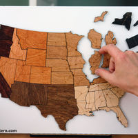 Magnetic Wood Map Puzzle 4