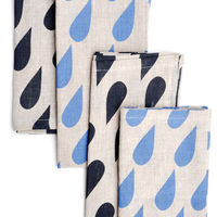 Raindrops Linen Napkins – Set of 4 1