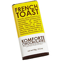 Komforte Chockolates French Toast Milk Chocolate Bar in yellow and white packaging
