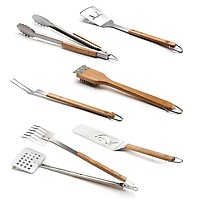 Outset Verde Recycled Stainless Steel and Bamboo Grilling Set