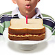 Cakewich Baking Pan with peanut butter and jelly sandwich cake with child blowing out candle