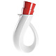 Vin-Eau Carafe with red cups nested on top
