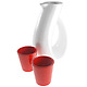 Vin-Eau Carafe with two cups next to it