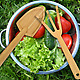 Fred Bamboo Garden Salad Tools with a bowl of salad