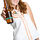 Green Fred Beer Band Drink Marker on bottle with girl