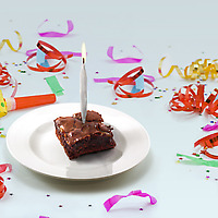 Fred Lit Doobie Birthday Candle in a brownie