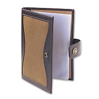 Filson Leather and Twill Photo Brag Book open