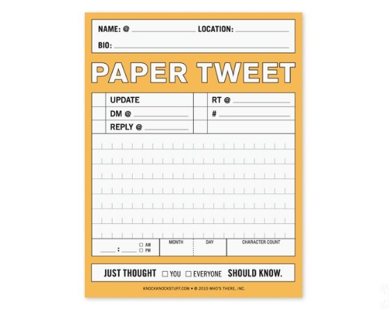 Paper Tweet Nifty Notepad on Wantist